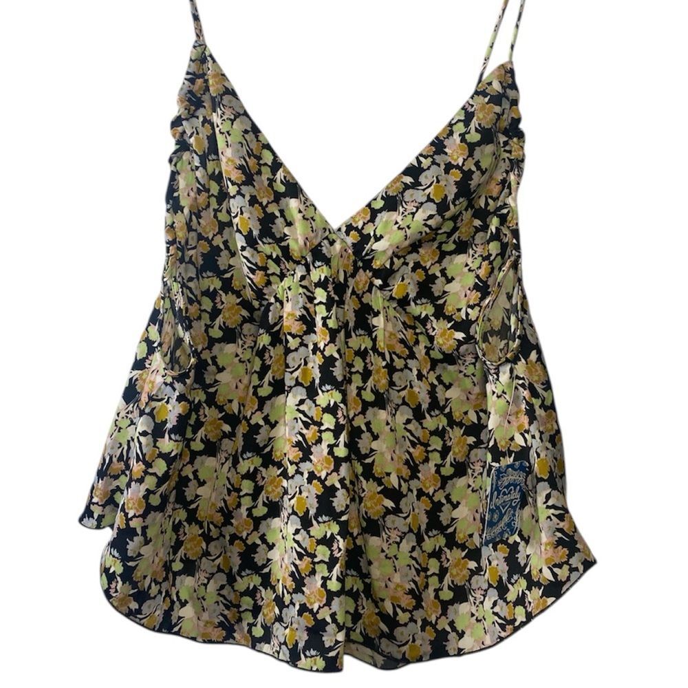 Free People Intimately Chic Floral Camisole with Spaghetti Straps